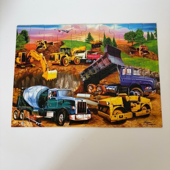 Ravensburger Other - Ravensburger Construction Trucks Puzzle 60 Piece Vehicles Tractors Kids Toddler